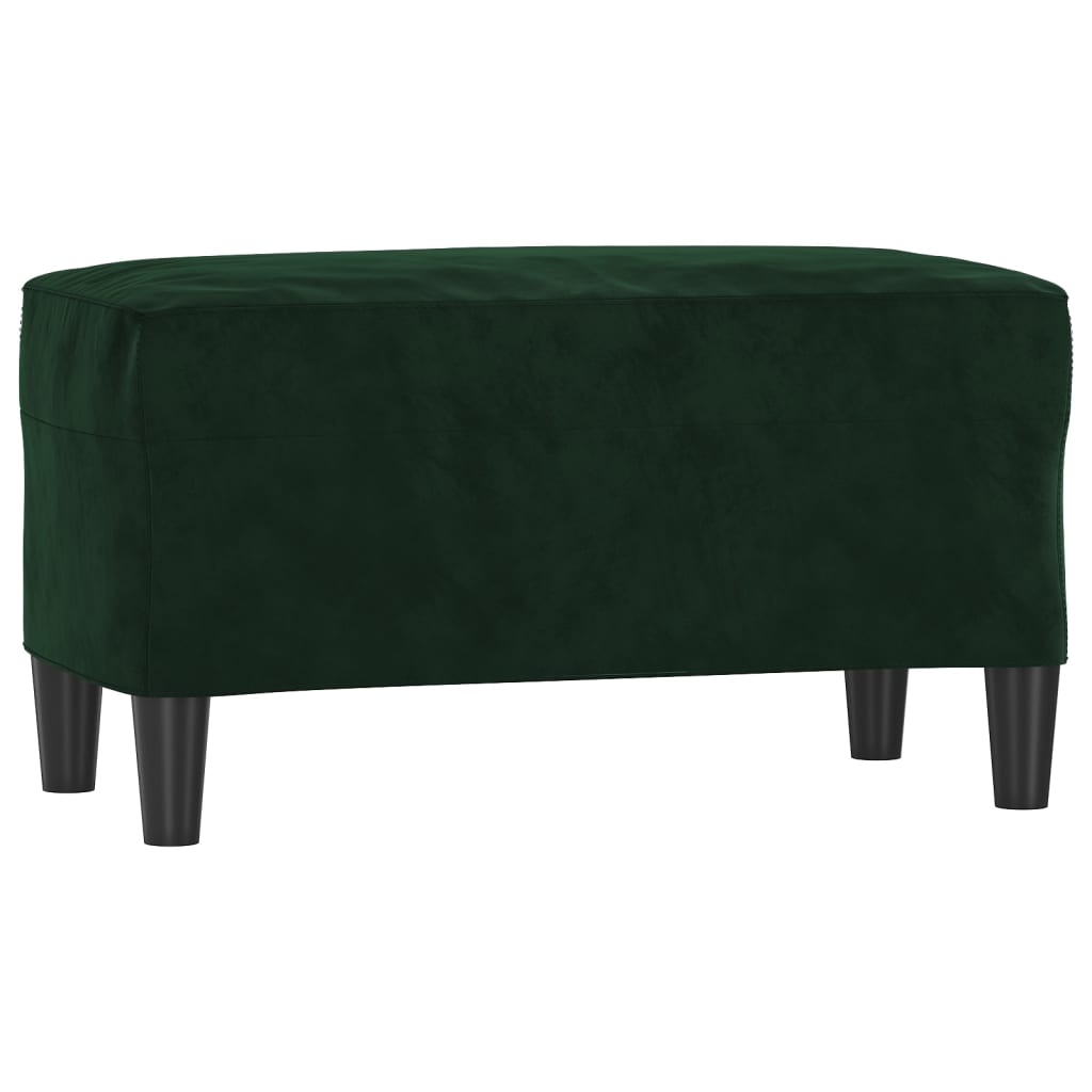 Bankje 70x35x41 cm fluweel donkergroen