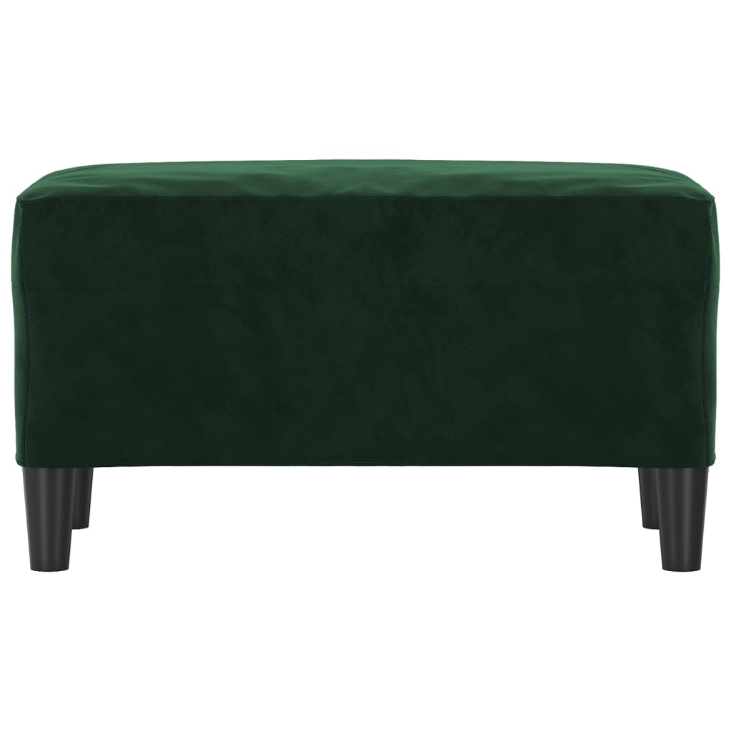 Bankje 70x35x41 cm fluweel donkergroen