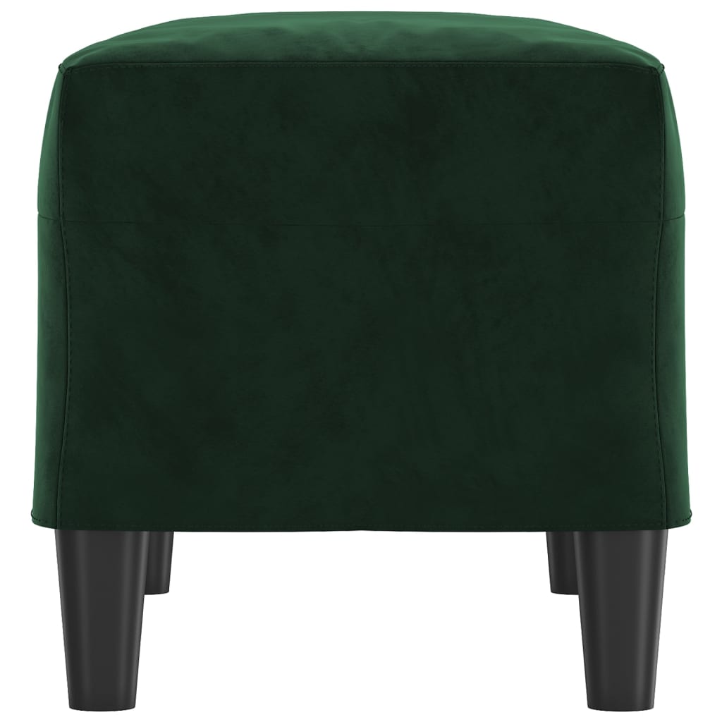Bankje 70x35x41 cm fluweel donkergroen