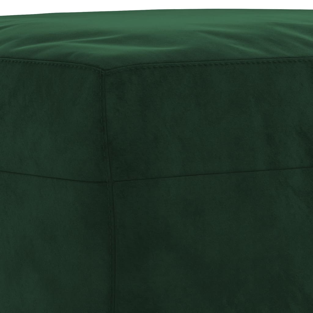 Bankje 70x35x41 cm fluweel donkergroen