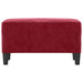 Bankje 70x35x41 cm fluweel wijnrood