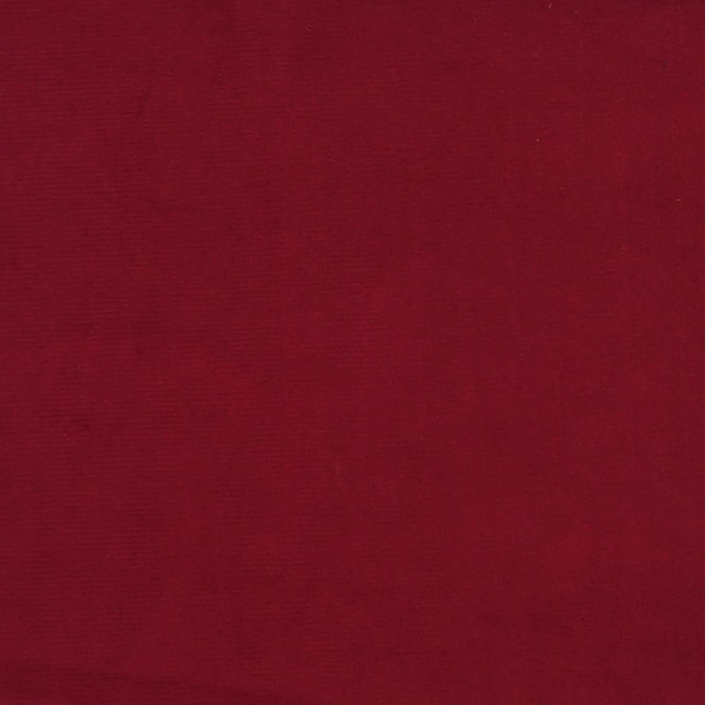 Bankje 70x35x41 cm fluweel wijnrood