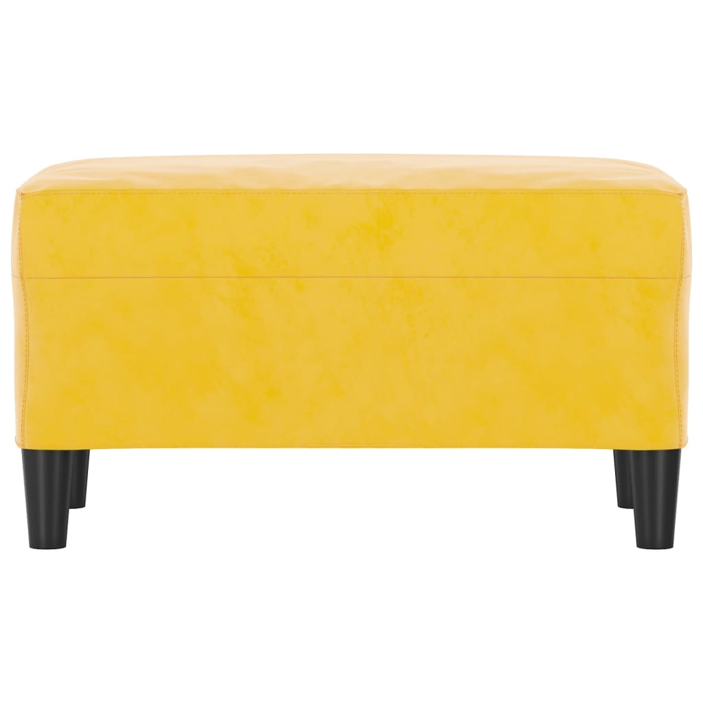 Bankje 70x35x41 cm fluweel geel