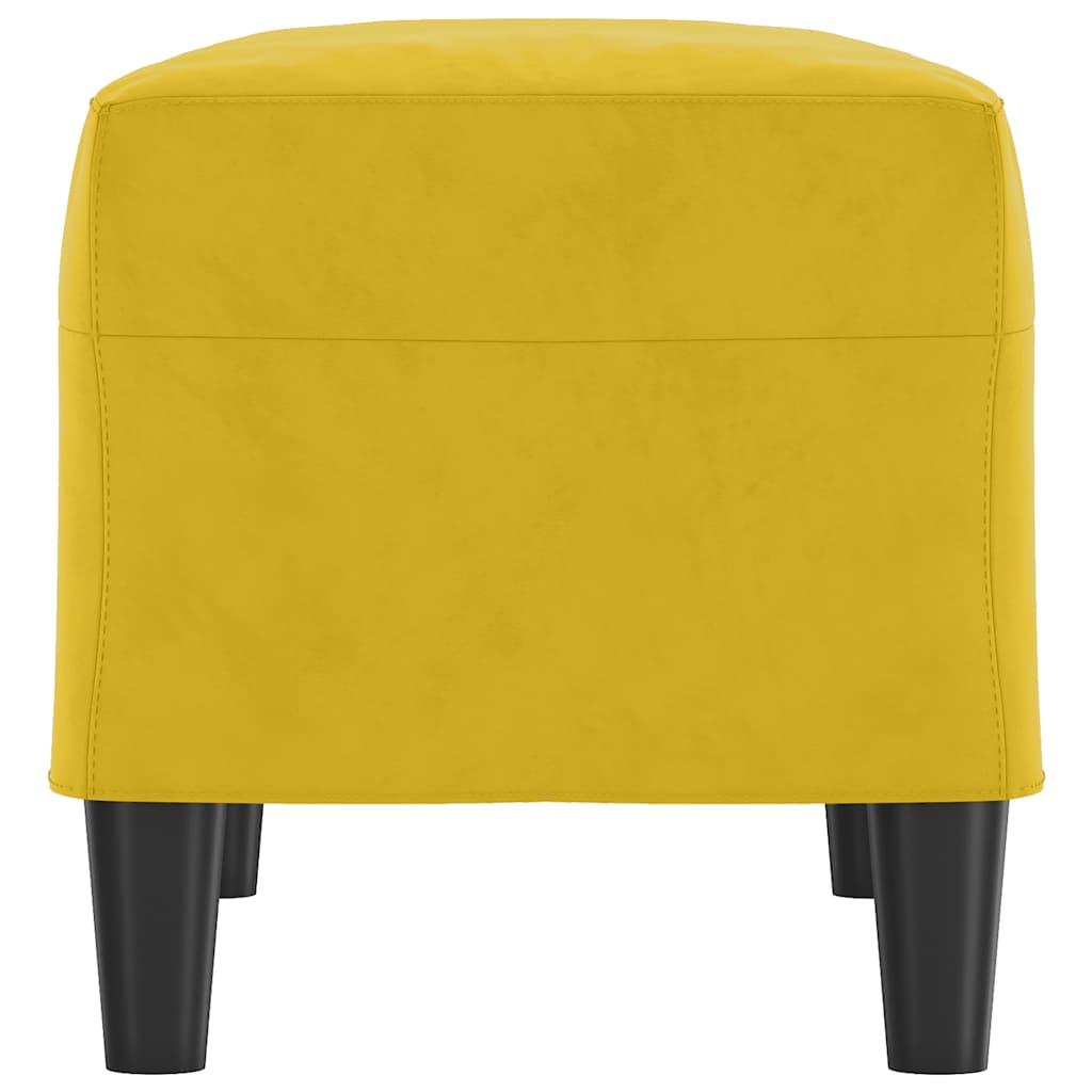 Bankje 70x35x41 cm fluweel geel