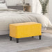 Bankje 70x35x41 cm fluweel geel