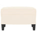 Bankje 70x35x41 cm fluweel crèmekleurig