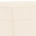 Bankje 70x35x41 cm fluweel crèmekleurig