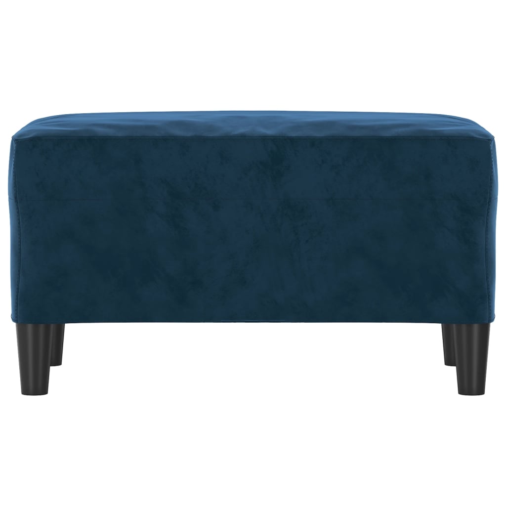 Bankje 70x35x41 cm fluweel blauw