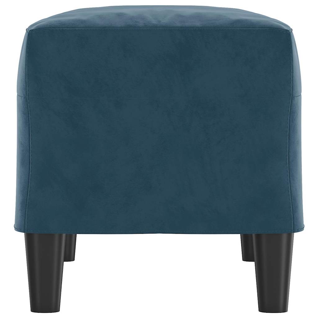 Bankje 70x35x41 cm fluweel blauw