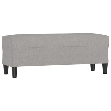 Bankje 100x35x41 cm stof lichtgrijs