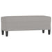 Bankje 100x35x41 cm stof lichtgrijs