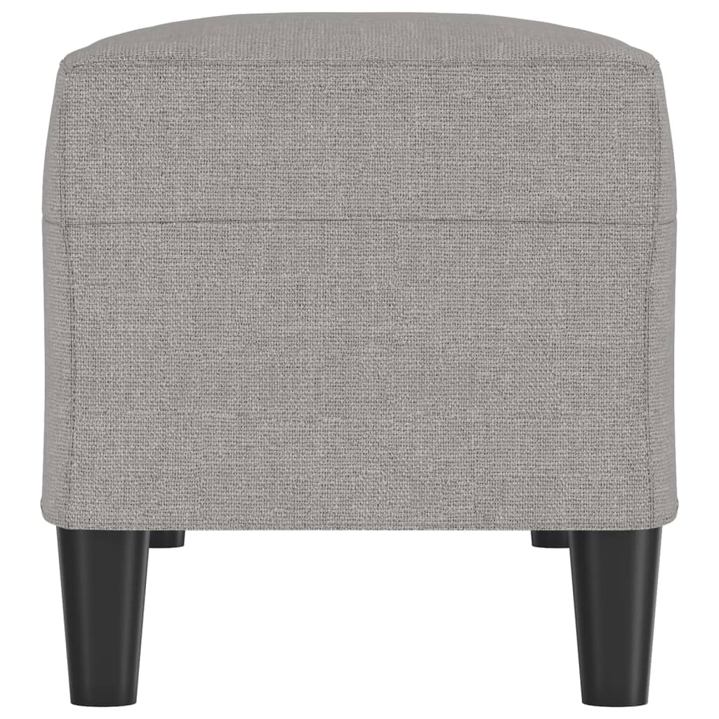 Bankje 100x35x41 cm stof lichtgrijs