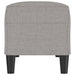Bankje 100x35x41 cm stof lichtgrijs
