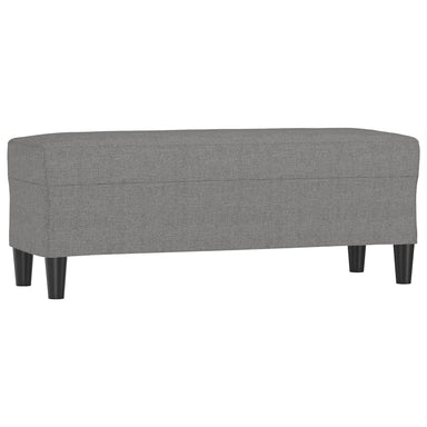 Bankje 100x35x41 cm stof donkergrijs