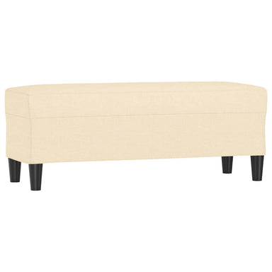 Bankje 100x35x41 cm stof crèmekleurig