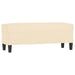 Bankje 100x35x41 cm stof crèmekleurig