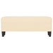 Bankje 100x35x41 cm stof crèmekleurig