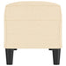 Bankje 100x35x41 cm stof crèmekleurig