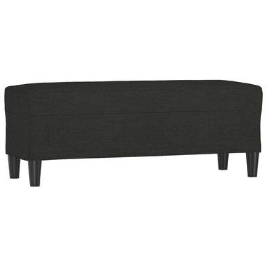 Bankje 100x35x41 cm stof zwart