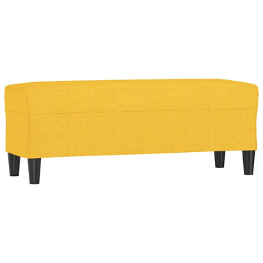 Bankje 100x35x41 cm stof lichtgeel
