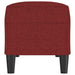 Bankje 100x35x41 cm stof wijnrood