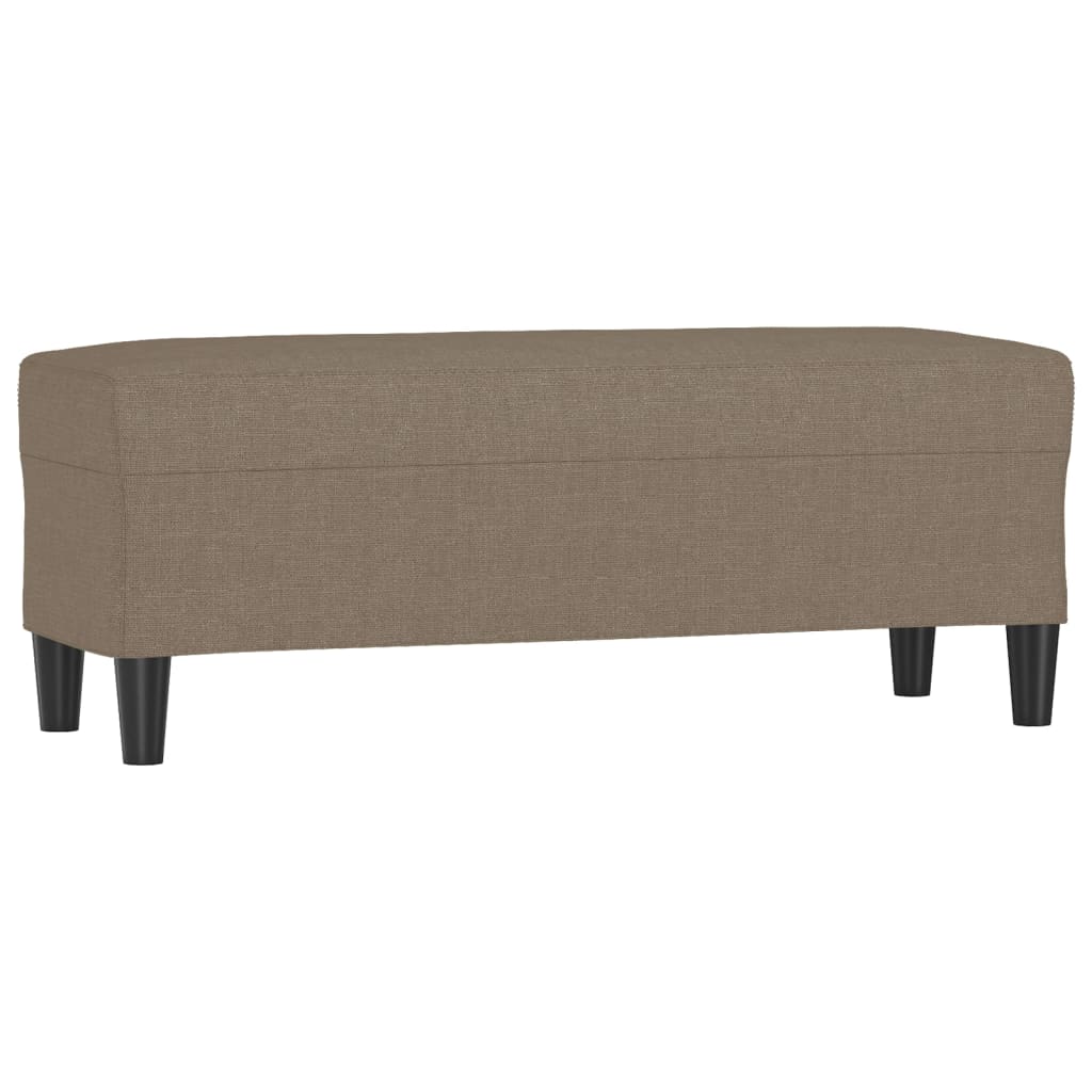 Bankje 100x35x41 cm stof taupe
