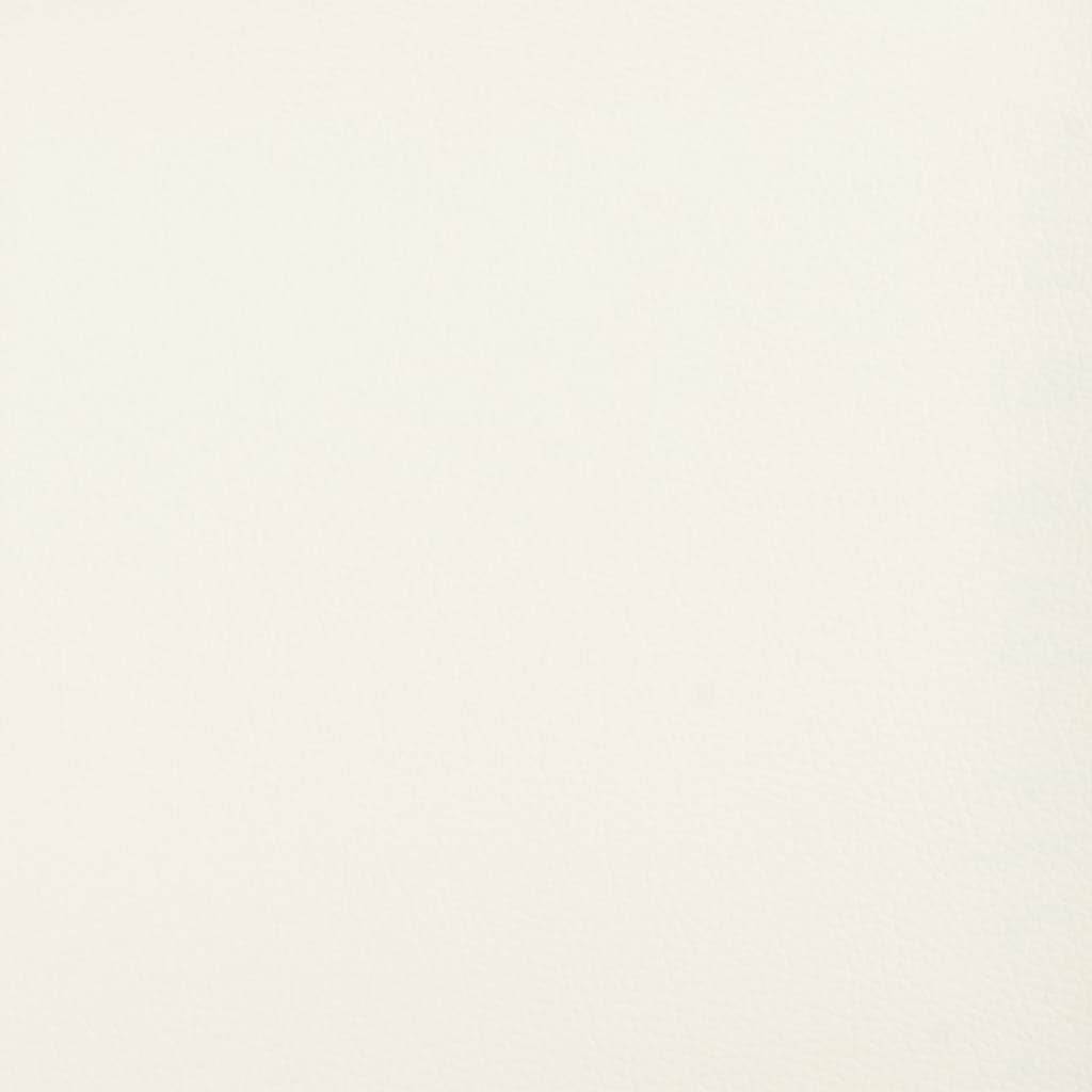 Bankje 100x35x41 cm kunstleer crèmekleurig