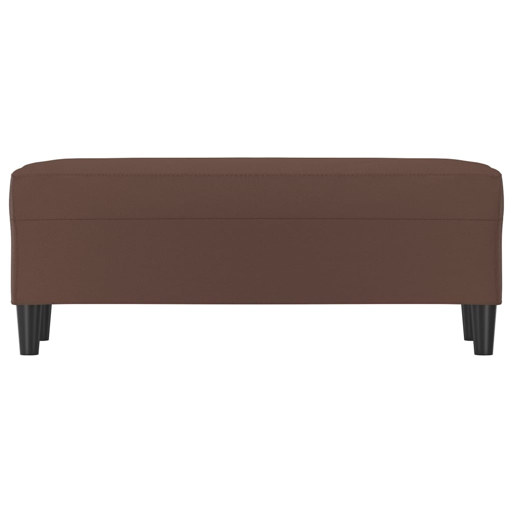 Bankje 100x35x41 cm kunstleer bruin