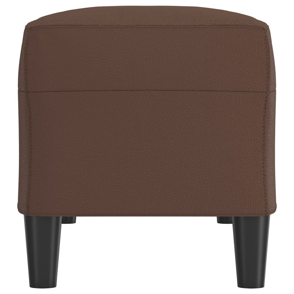 Bankje 100x35x41 cm kunstleer bruin