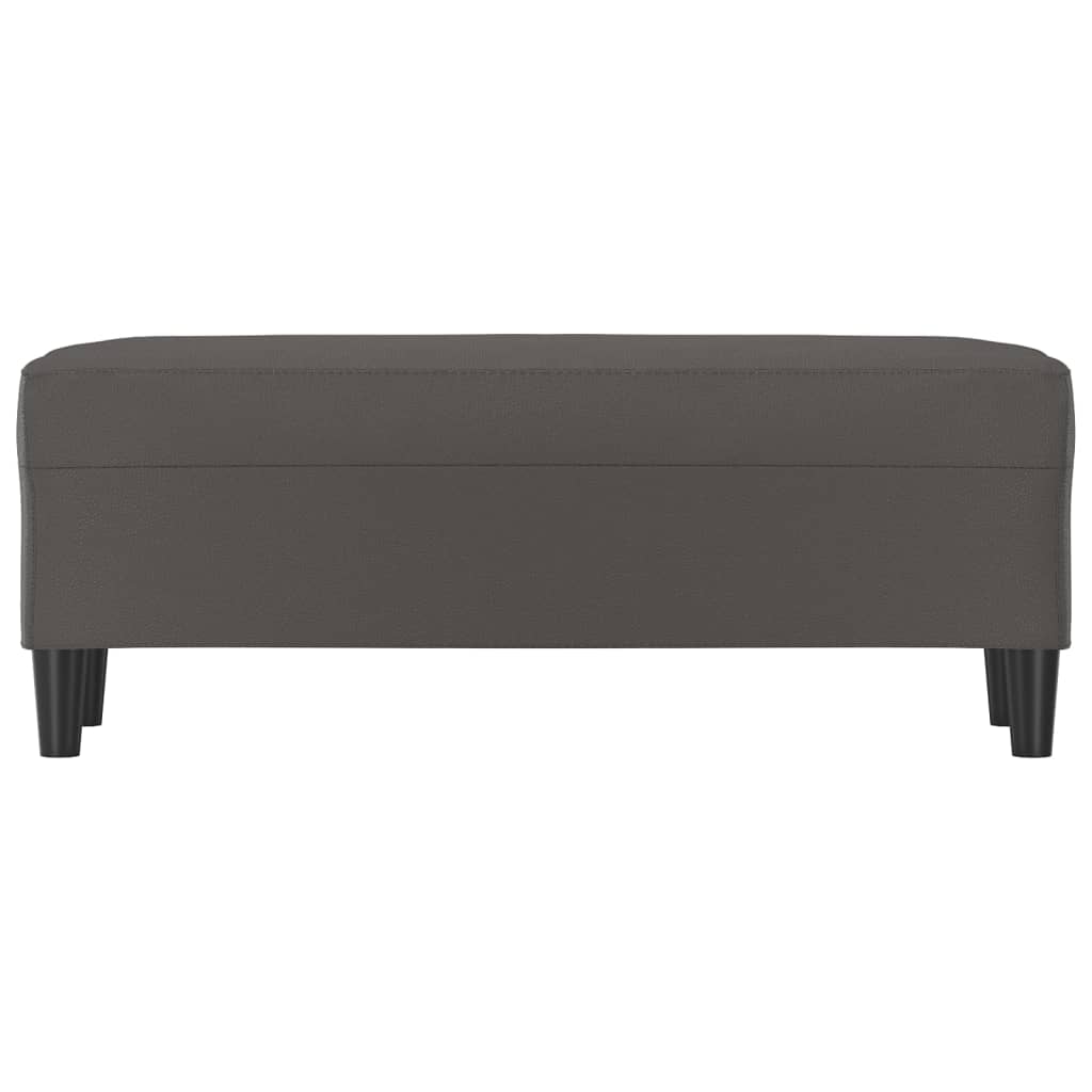 Bankje 100x35x41 cm kunstleer grijs