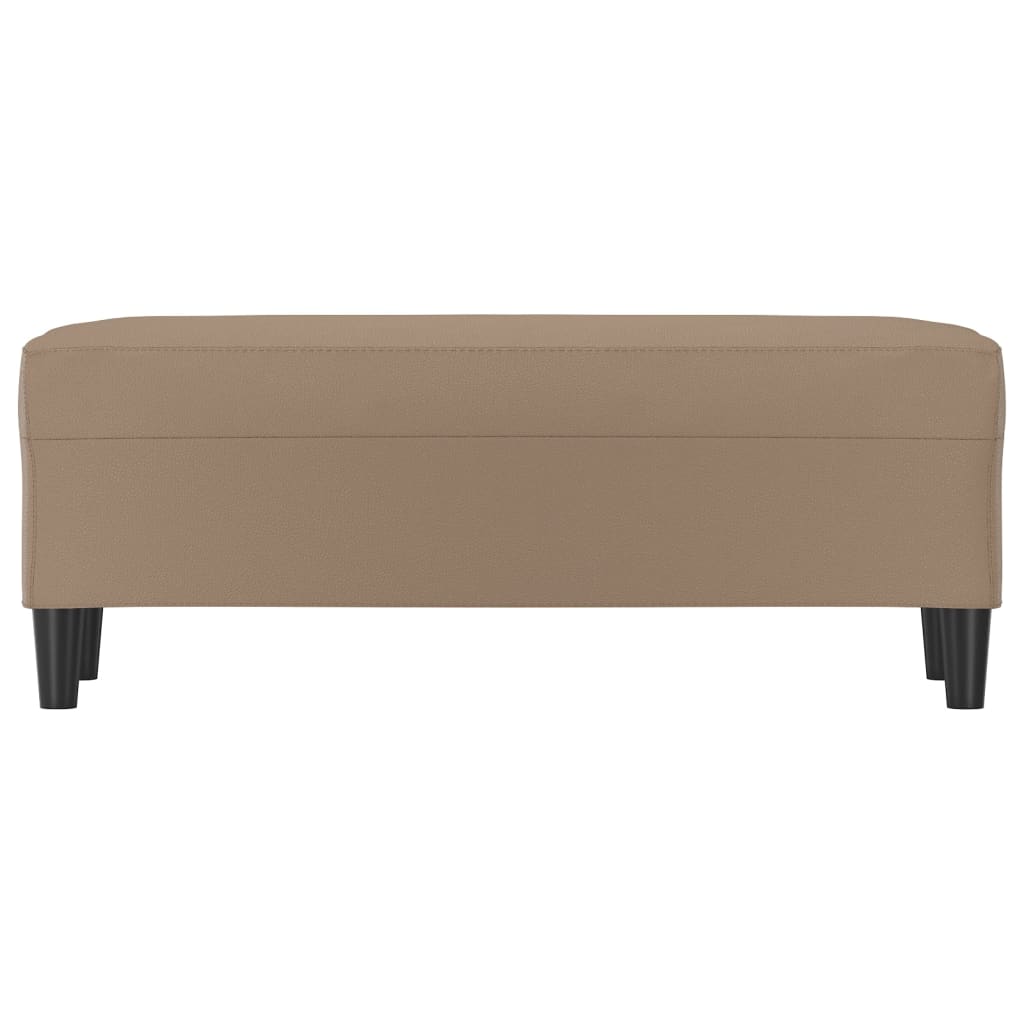 Bankje 100x35x41 cm kunstleer cappuccinokleurig
