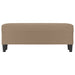 Bankje 100x35x41 cm kunstleer cappuccinokleurig