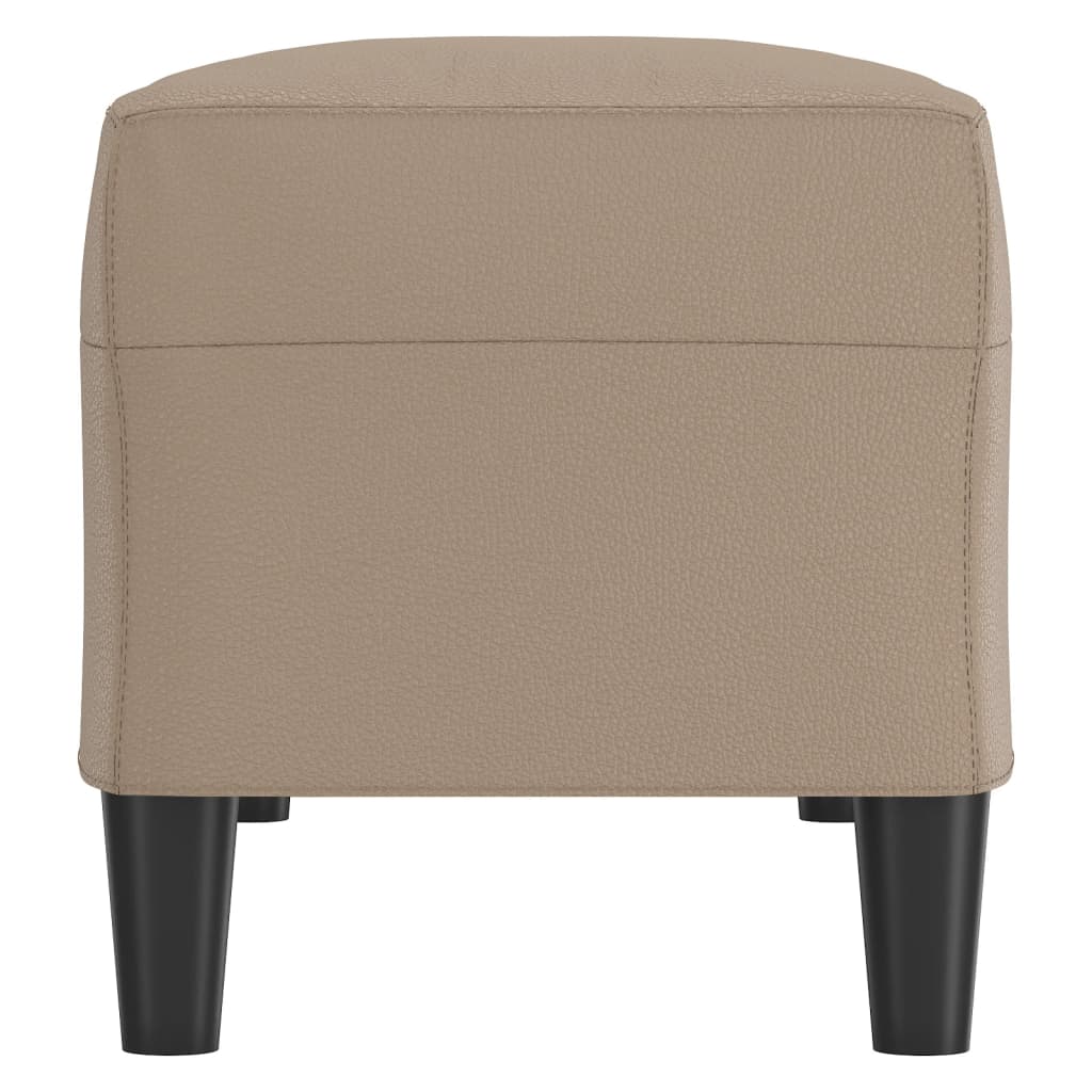 Bankje 100x35x41 cm kunstleer cappuccinokleurig