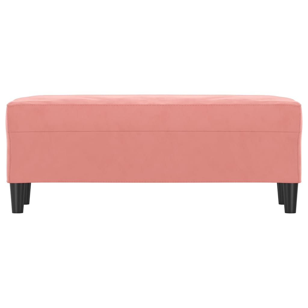 Bankje 100x35x41 cm fluweel roze