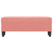 Bankje 100x35x41 cm fluweel roze