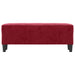 Bankje 100x35x41 cm fluweel wijnrood