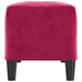 Bankje 100x35x41 cm fluweel wijnrood