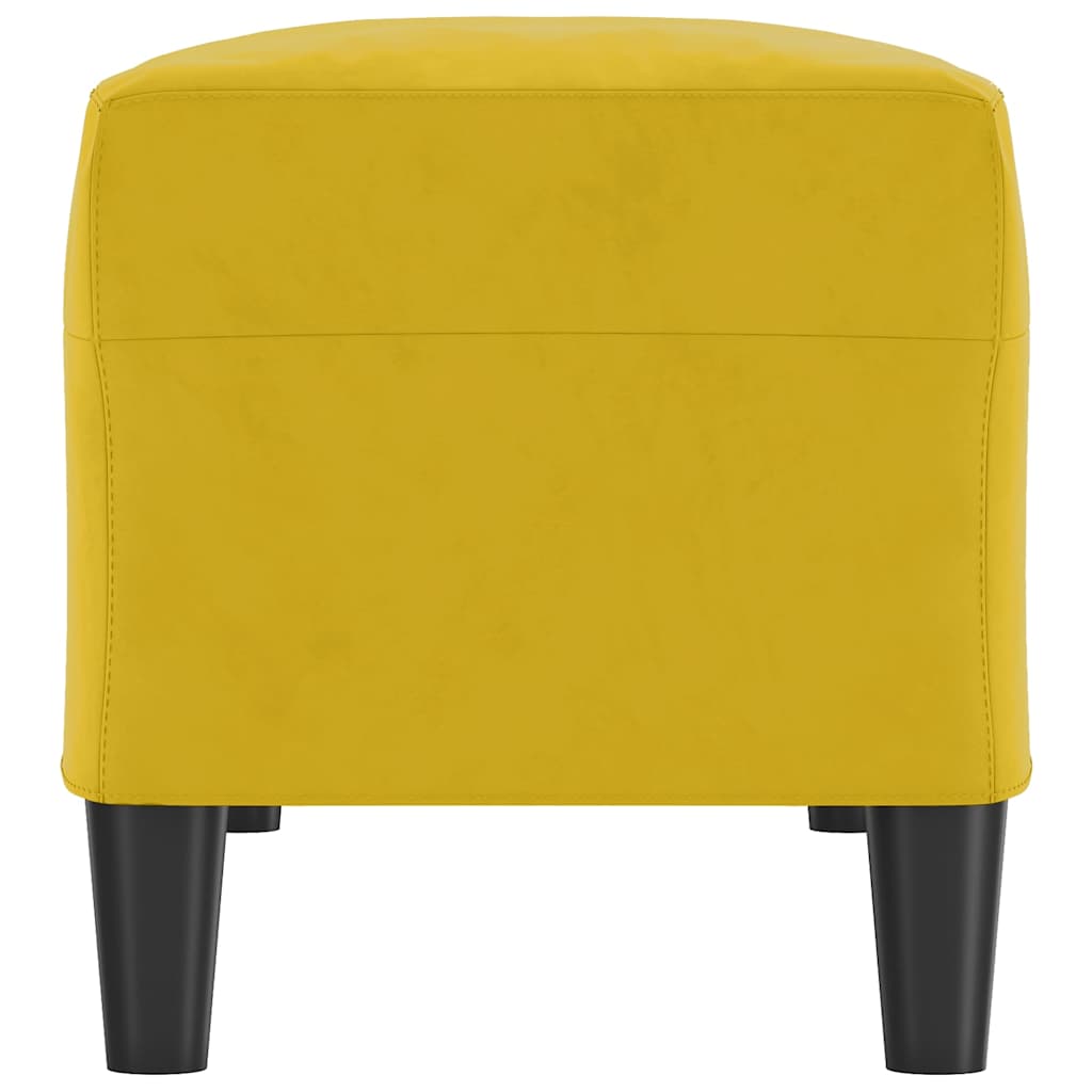 Bankje 100x35x41 cm fluweel geel