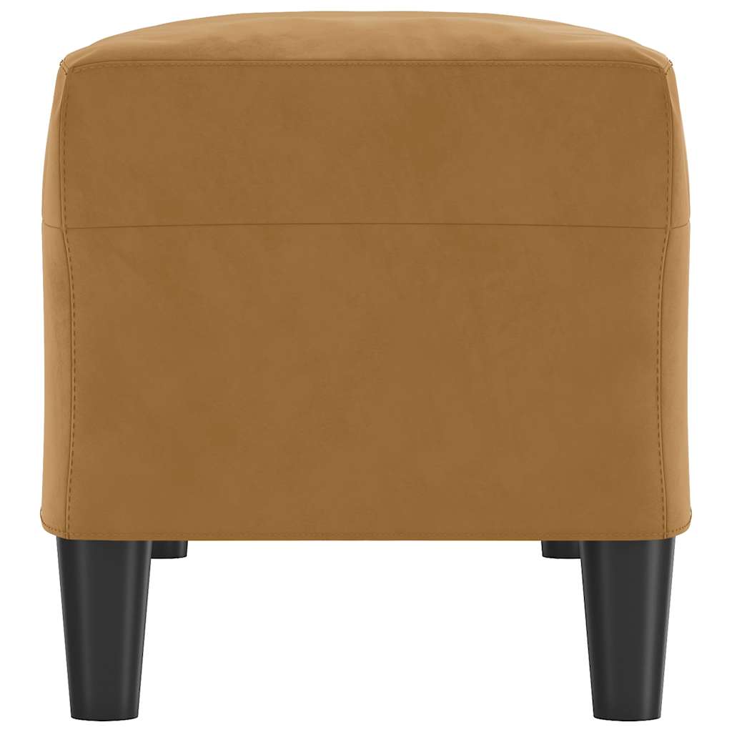 Bankje 100x35x41 cm fluweel bruin