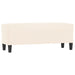 Bankje 100x35x41 cm fluweel crèmekleurig