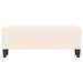 Bankje 100x35x41 cm fluweel crèmekleurig