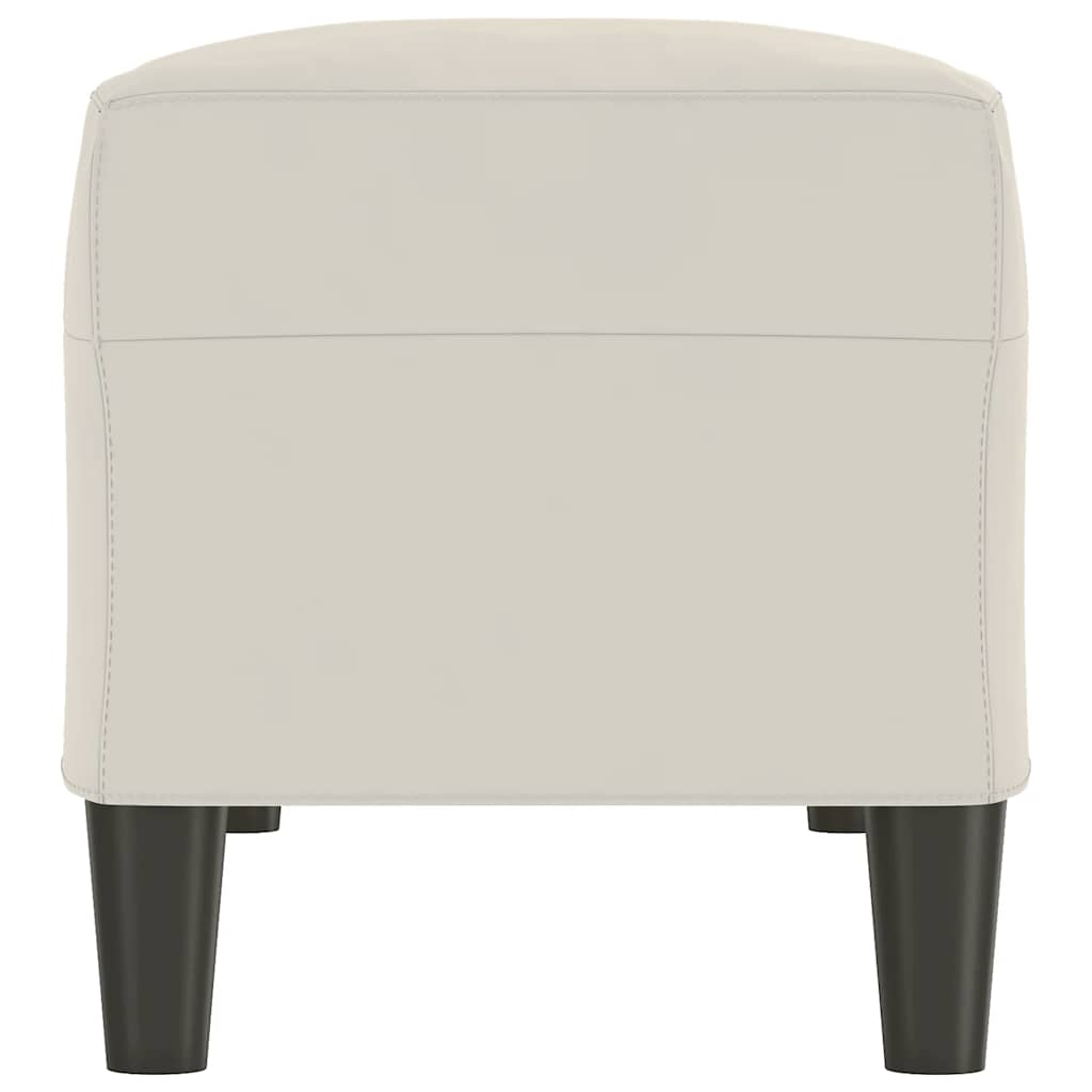 Bankje 100x35x41 cm fluweel crèmekleurig