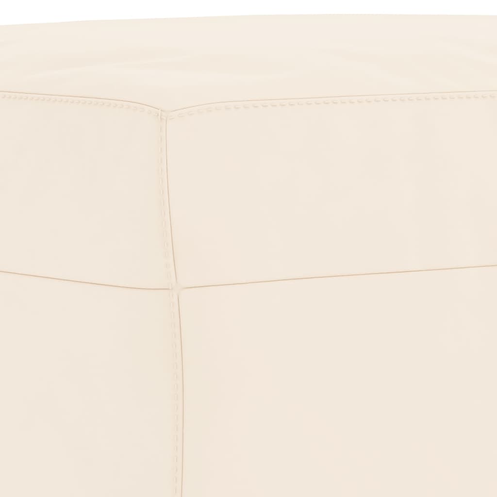 Bankje 100x35x41 cm fluweel crèmekleurig