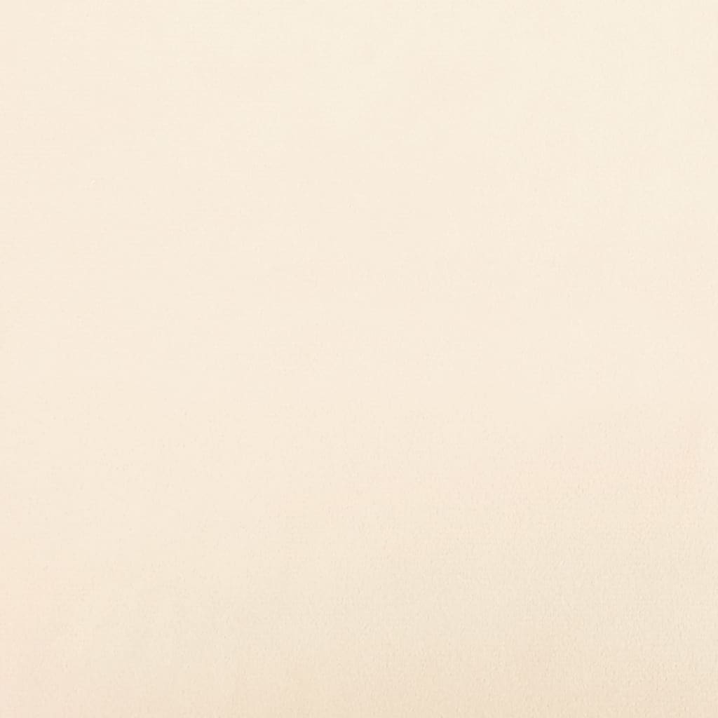 Bankje 100x35x41 cm fluweel crèmekleurig