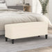 Bankje 100x35x41 cm fluweel crèmekleurig