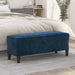 Bankje 100x35x41 cm fluweel blauw