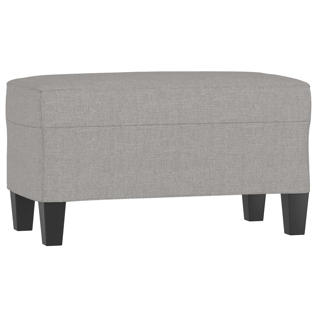 Bankje 70x35x41 cm stof lichtgrijs