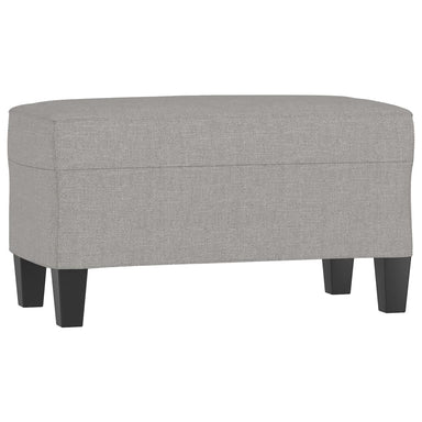 Bankje 70x35x41 cm stof lichtgrijs
