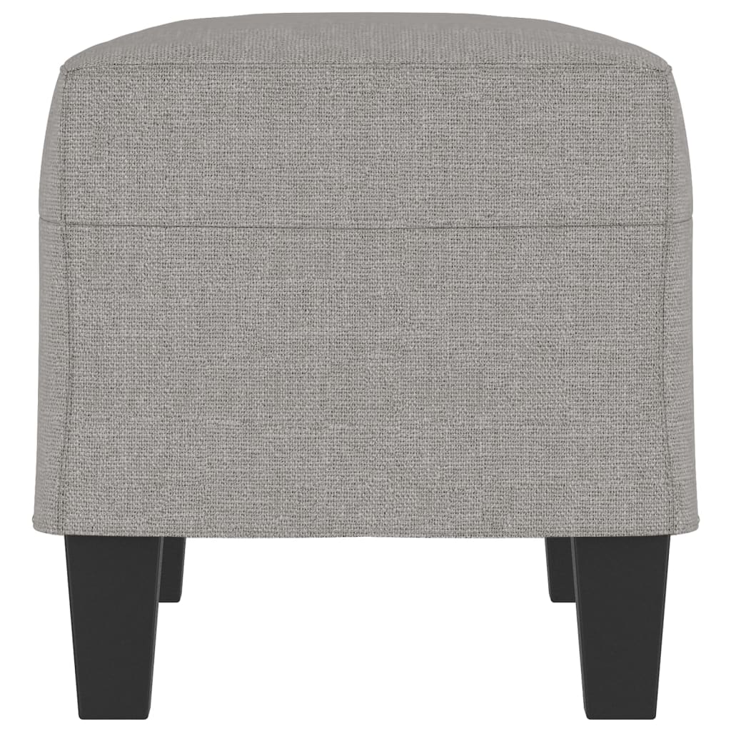 Bankje 70x35x41 cm stof lichtgrijs