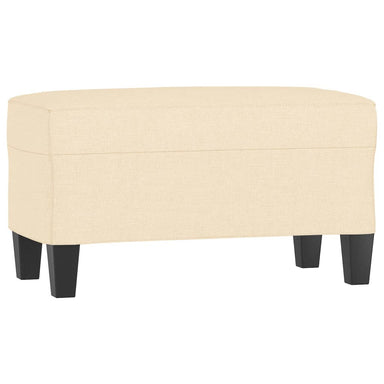 Bankje 70x35x41 cm stof crèmekleurig